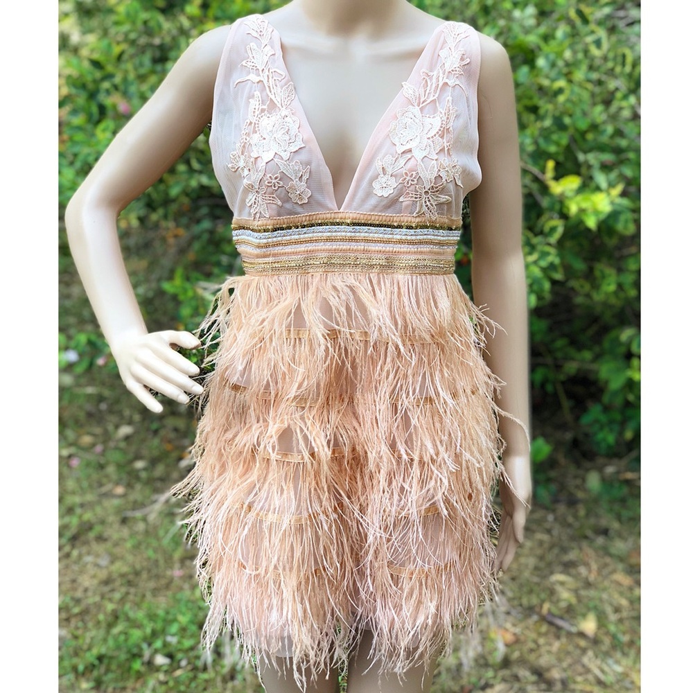 💰CLEARANCE SALE/DEFECT . Shop Hope’s Rose Gold & Nude Sequin Party Dress - Picture 5 of 11